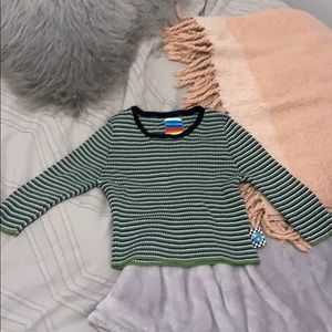 UNIF striped cropped sleeve tee ACCEPTING OFFERS